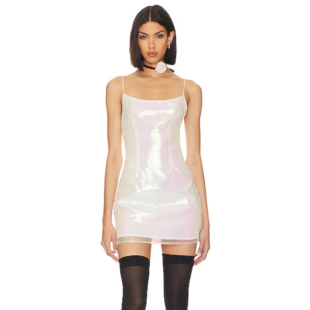 Rosalind mini dress in Opal